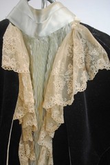 VICTORIAN BLACK VELVET BODICE JACKET CIRCA 1890s, LABEL