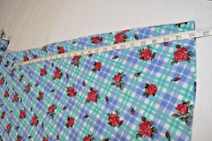 Vintage House Dress Nightgown Fundamentals Size L 90s Country Roses Blue Plaid
