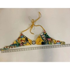Ed Hardy Women’s Vintage Y2K Classic Skull & Love Medallion Bikini Top Size M