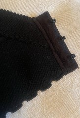 Vintage Adonna Black Nylon Strapless Corset Bustier Bra 38B Vamp Fairy Goth