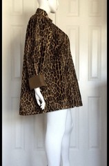 Christian Lacroix Luxe Vintage Reversible Leopard Print Coat Brown 1988