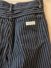 Vintage GITANO Colorfits Striped High Waist Jeans Zippered Leg 26×27 Juniors