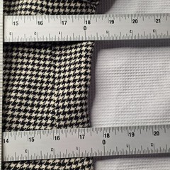 Louis Feraud Paris Vintage Women’s Wool Houndstooth Skirt Suit 42 EU Velour Trim