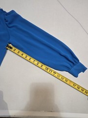 BEAUTIFUL VINTAGE LLOYD WILLIAMS LONG SLEEVED BLUE BLOUSE SIZE 4