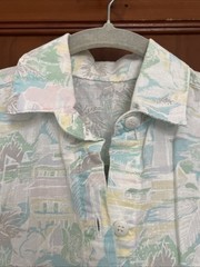 Vintage Pastel Shirt 80s Beach Mom Cherokee Brand No Tag Button Up