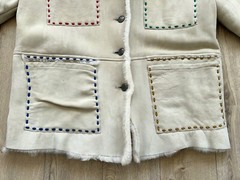 Unique Jean Charles de Castelbajac Tricot Sheepskin Coat Jacket Shearling