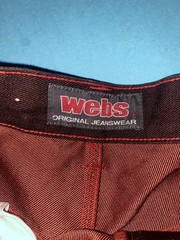VTG Webs Original Red Black Jeans Pants Skater Y2K Factory Size 36 x 32