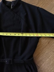 Vintage 1950s Audrey Hepburn Style Black Pencil Dress Wiggle Dress Day to Night