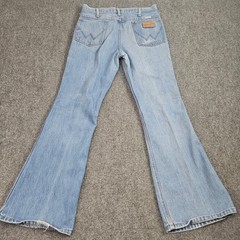 Wrangler Jeans 31×32 Light Wash Flare Leg Western Y2K Denim Retro Boho