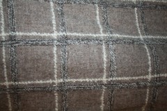 Vintage Brown Wool Plaid Skirt & Tweed Long Vest Set 42 8 10 Suit