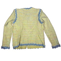 Vintage 1960’s Handmade Blazer Jacket Cardigan Pastel Tweed Jackie O Kennedy S/M