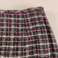Ann Taylor Poly Wool Blend Skirt, Size 10 90s Pink Black White 28″ Waist