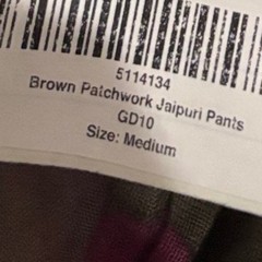 Grateful Dead Patchwork Harem Pants by Jarli Size M Multi Color Hippie Boho