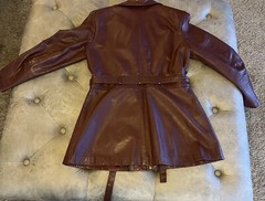 VTG Argentina Leather Burgandy Mid Length Coat