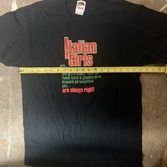 Vintage 90s Italian Girls Italy T Shirt Womens M USA VTG black