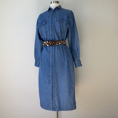 80s Ralph Lauren Polo Denim Dress/Duster Made in USA Size 8