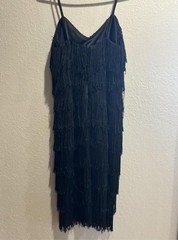 Vintage 1980: New Leaf Flapper Dress – Women’s Size S or M – Black Party Outfit