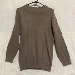 Vintage Haband Pullover Sweater Womens Size L Brown Chunky Knit Mock Neck Granny