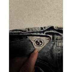 Vintage Trova Sport Acid Wash Lace Up Ankle Tapered Jeans Blue Womens 29×27