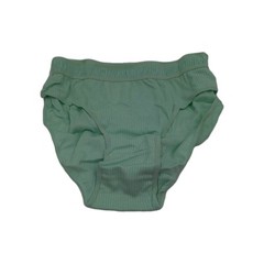 Vtg Carolina Herrera GREEN Sz7 Hi-Cut Combed Cotton Bikini Briefs Panties