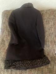 Vintage 40s Coat Brown Wool Fairbrooke NY Princess Coat With Persian Lamb Trim