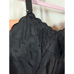 Barbizon Full Slip Sz 12 Miss Black Nylon Tafetta Candies 1960’s Tafredda