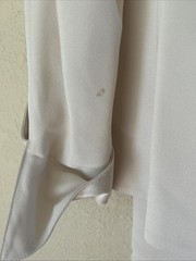 Daymor Couture Vtg Cream Skirt Suit Beaded Padded Shoulders MOB Size 6