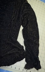 4216 Antique 1880’s Woman’s black beaded/braided bodice, lovely buttons