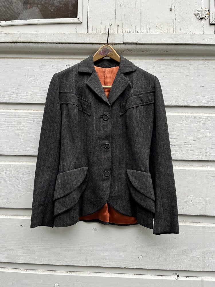 40s/50s Wool Blazer Vintage Women’s Jacket Rockabilly Western Pinup
