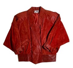 Vintage G-III Leather Fashions Red Lined Leather Jacket EUC 80’s 90’s