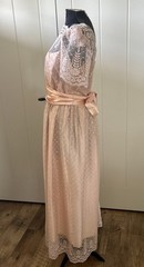Vintage 1970’s JC Penny Peachy Pink And Lace Dress Size 11/2