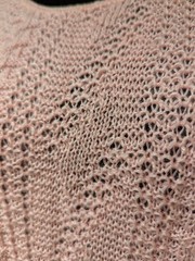 Vintage 1970s Miss Scotch English Pink Knit Pullover Sweater Medium Short Sleeve