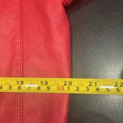 Michael Hoban North Beach Red Leather Jacket 80S Zip Pad Shoulders Women Sz 7/8