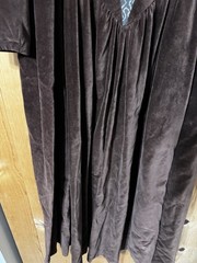 VTG REN FAIRE MAXI DRESS BROWN VELVET TAPESTRY DETAIL Women’s L? Renaissance