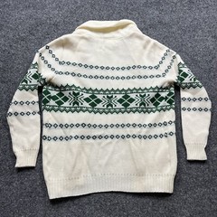 Vintage Cardigan Sweater Womens Mens M 38/40 Grandpa Preppy Ski Nordic Retro