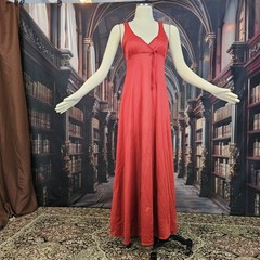 Vintage 1970’s Nightgown Dress Slip Lingerie Burgundy Maxi Length Sleeveless 70s