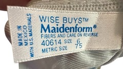 NEW Vtg Maidenform Wise Buys Nylon Granny Brief Panties Sz 6 Lace Trim Light Blu