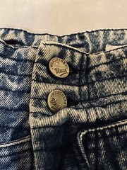 1980s VTG ACID WASH HIGH WAISTED JEANS WEATHERED BLUES WAIST 26-27inches (M)