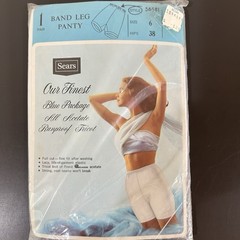 Vintage Spanky Pants Womens Underwear Band Long Leg Briefs Acetate Sz 6 Hips 38″