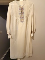 Vintage Bonwit Teller Dress 70’s Prairie Peasant Character By Mates -sheer S-