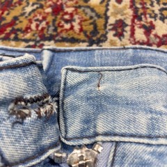 VTG 70s Foxmoor Blue Denim flared Jeans Bell Bottom Size 9 24×31 12″ leg opening