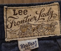 Women’s Lee Frontier Vintage 1950s Union Made, Sanforized Sz 22 Waist,