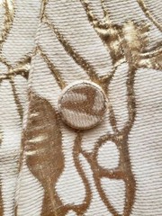 VINTAGE Mr. Blackwell 1960s Gold Brocade Evening Gown & Jacket, Size 10