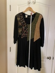 VTG Taurus II Dress Y2K Cottage Core Boho Size 14 Patchwork Hippie Comfy