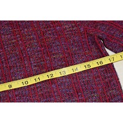 Vintage Sweater Devon Size S 80s Fuschia Blue Interwoven Knit Made USA