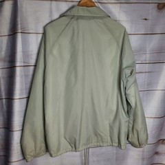 Vintage 80s Light Gray Snap Button Collar Lined Coaches Jacket Size XL