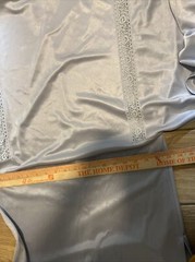 SPATZ Made In France, Vintage MAXI DRESS WING SLEEVES STUNNING SZ 38/40 BLUE eg1