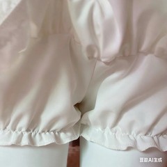 White Pink Ruffled Petticoat Skirt with Ribbon, Elastic Waist, Matching Bloomers