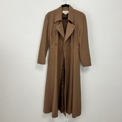 VTG JONES NEW YORK Camel Tan Wool Blend Full Length Coat Size 8 USA Old Money