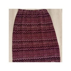 Harold’s 90’s Style Knee Length Skirt Red Chevron Pattern